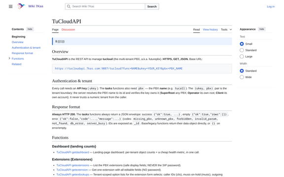 The wiki: every function documented, with parameters and examples